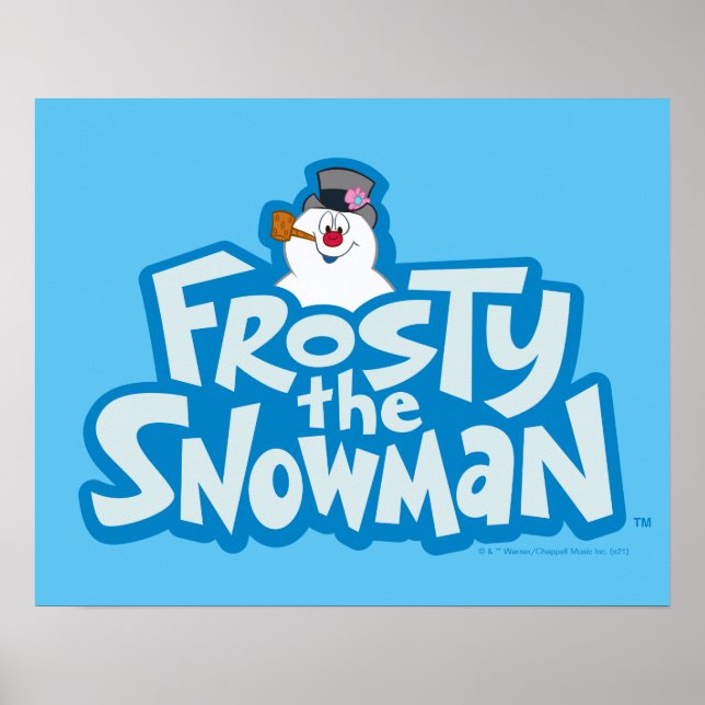 Póster Frosty the Snowman™ | Logotipo apilado congelado (Frente)
