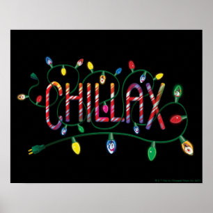 Póster Frosty the Snowman™   Luces navideñas "Chillax"