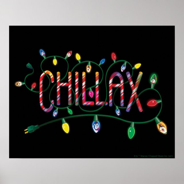 Póster Frosty the Snowman™ | Luces navideñas "Chillax" (Frente)