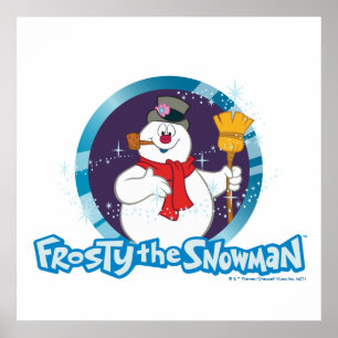 Póster Frosty the Snowman™   Retrato escarchado mágico