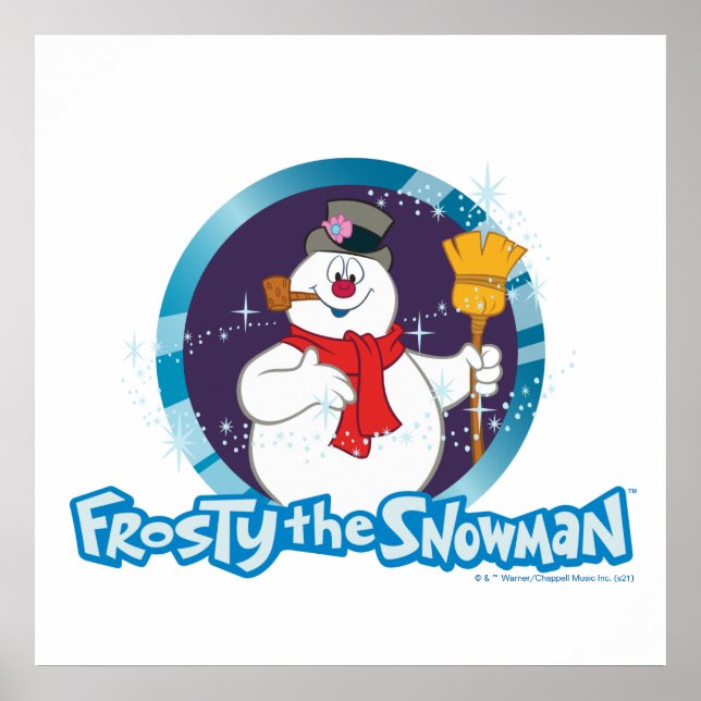 Póster Frosty the Snowman™ | Retrato escarchado mágico (Frente)
