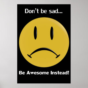 Póster Frowny amarillo