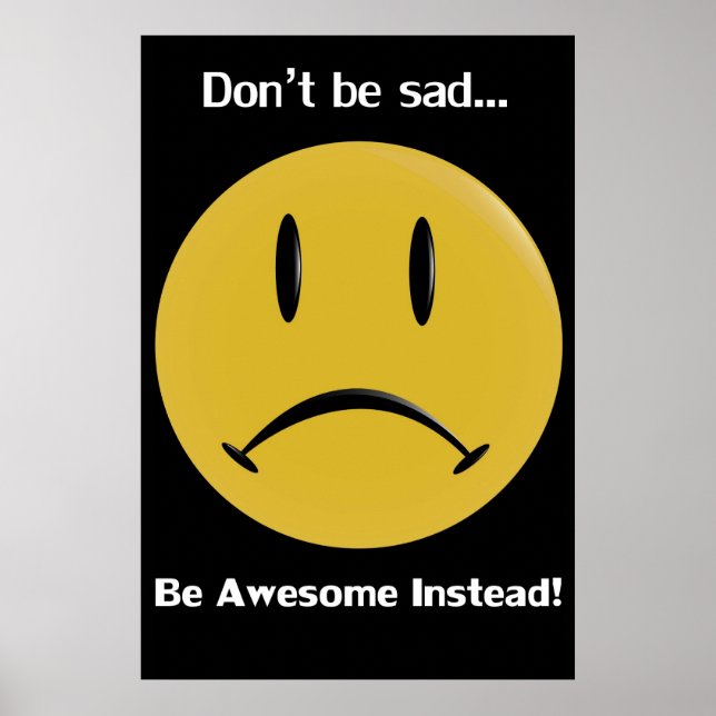 Póster Frowny amarillo (Frente)