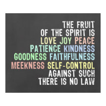 Fruit of the Spirit Chalkboard Look Bible Verse