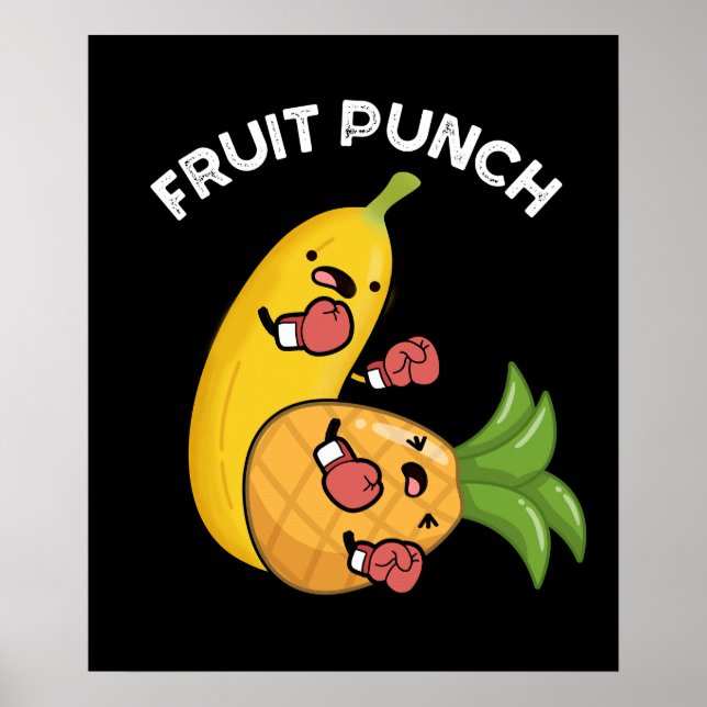 Póster Fruit Punch Funny Bebe Pun Dark BG (Frente)