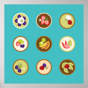 Póster Fruit Tarts