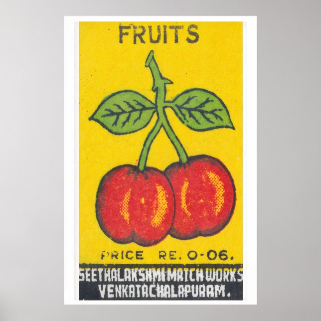 Póster Fruits - Matchbox Print - Aesthetic Wall Art (Frente)