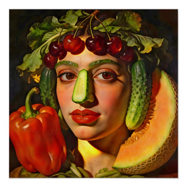 Póster Fruits of Expression – A Surreal Portrait (Anverso)