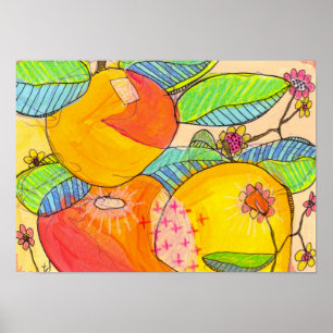 Póster Fruta cítrica grande