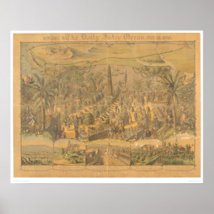 Póster Fruta cítrica meridional justa, Chicago, IL del