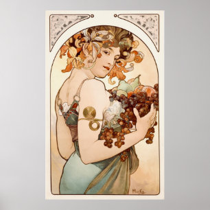 Póster Fruta de Alphonse Mucha