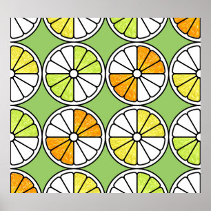 Póster Fruta De Cítricos, Verano Sin Marea.