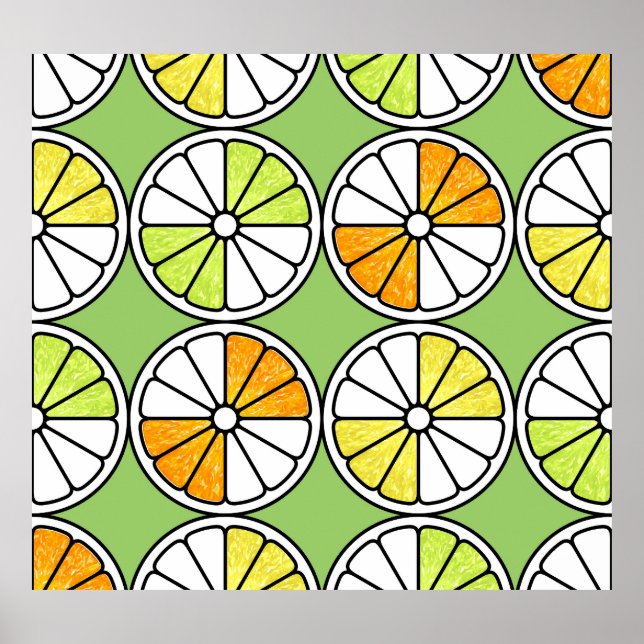 Póster Fruta De Cítricos, Verano Sin Marea. (Frente)