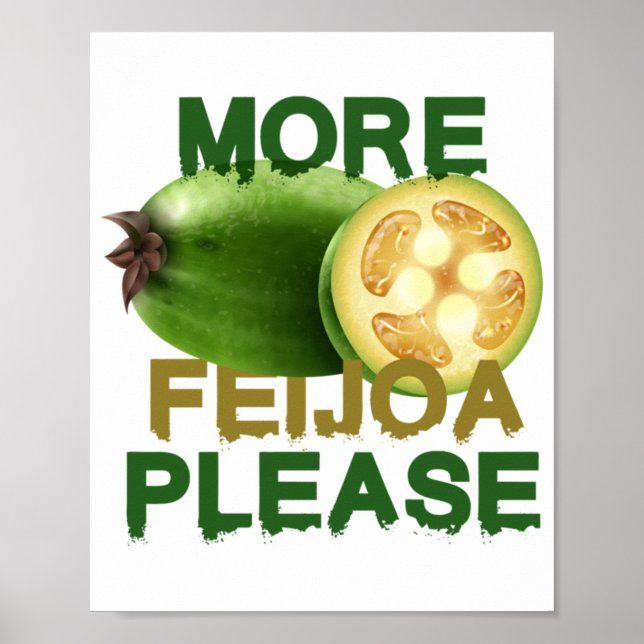 PÓSTER ¡FRUTA DE FEIJOA! REGALO PARA LOS AMANTES DE FRUTA (Frente)