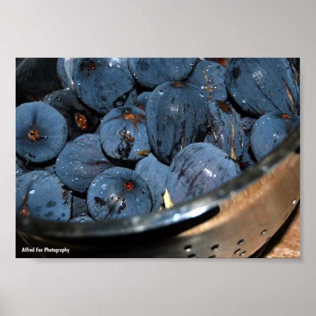 Póster Fruta de higo en colador (Frente)