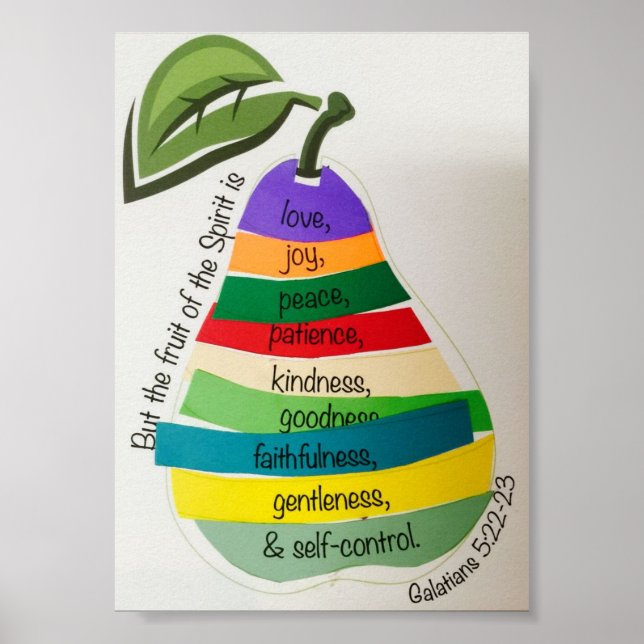 Póster Fruta de la imagen espiritual 5x7 (Frente)