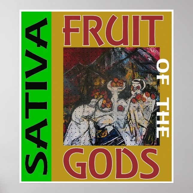 PÓSTER FRUTA DE LOS DIOS SATIVA (Frente)