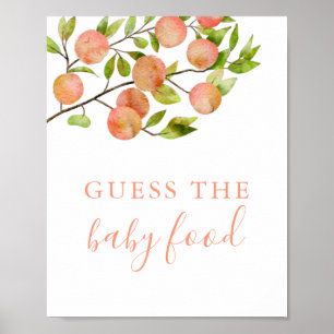 Póster Fruta De Peach Supongo Que El Rótulo De Alimentos 