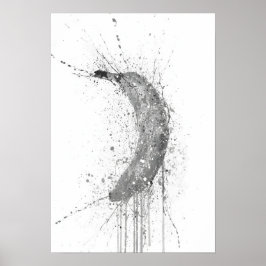 Póster Fruta de plátano gris