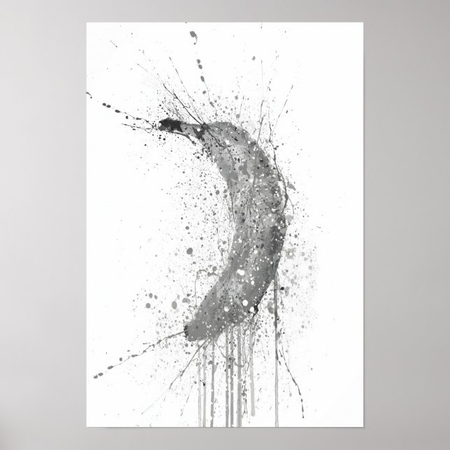Póster Fruta de plátano gris (Frente)