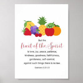 Póster Fruta del espíritu Biblia cristiana versus Poster