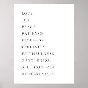 Póster Fruta del Espíritu Galatianos 5:22-23 Poster