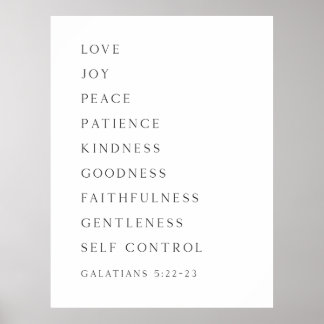 Póster Fruta del Espíritu Galatianos 5:22-23 Poster