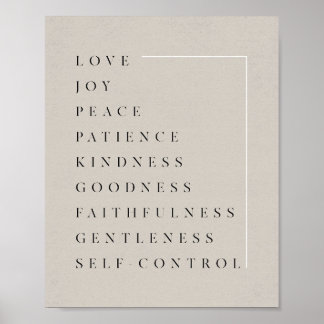 Póster Fruta del Espíritu Santo - Galatianos 5:22-23 Bibl