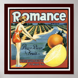 Póster Fruta del río Romance Brand Peace
