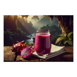 Póster FRUTA DRAGÓN ROJA (Pitahaya Venus) - FRUTAS EXÓTIC
