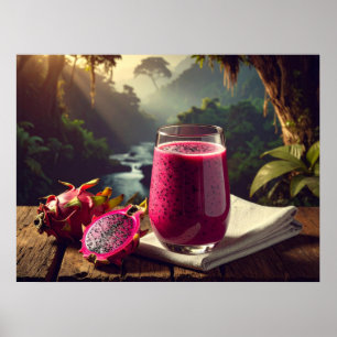 Póster FRUTA DRAGÓN ROJA (Pitahaya Venus) - FRUTAS EXÓTIC