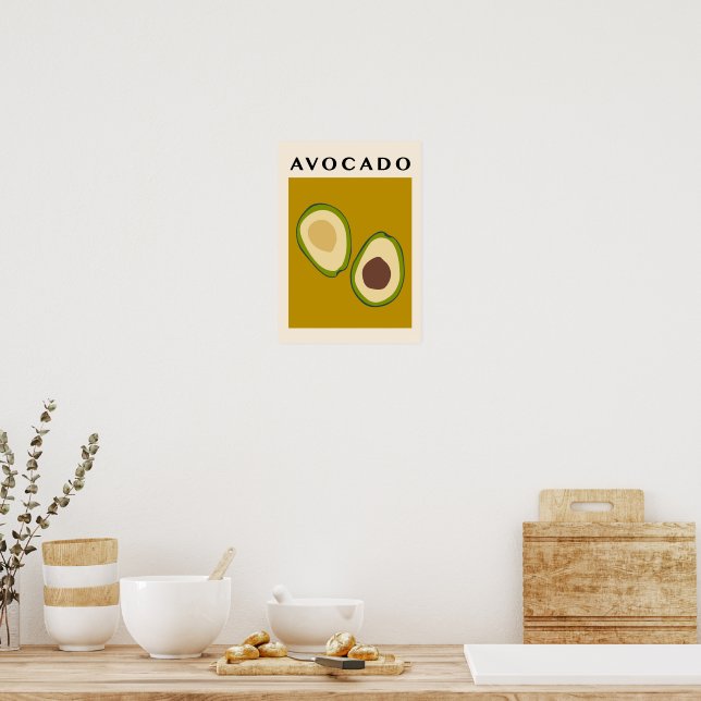 Póster Fruta exótica boho abstracta (Cocina)