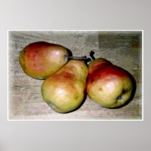 Póster Fruta fotográfica Pears