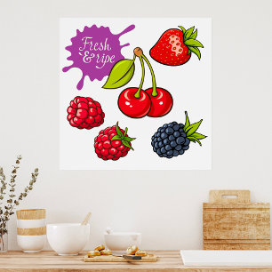 Póster Fruta fresca madura