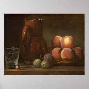 Póster Fruta, Jug & Glass - Jean-Siméon Chardin Bella Art