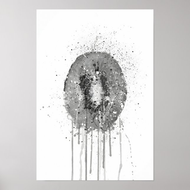 Póster Fruta Kiwi Gris (Frente)