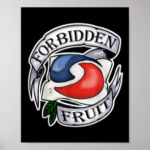 Póster Fruta prohibida Estúpido Tatuaje Pod Tattoo
