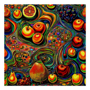 Póster Fruta psicodélica 1