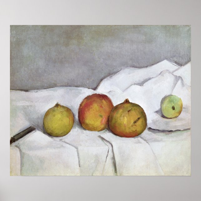 Póster Fruta sobre una tela, c.1890 (Frente)