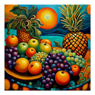 Póster fruta surrealista 4