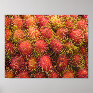 Póster Fruta tropical de Rambutan