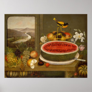 Póster Fruta y Baltimore Oriole - Poster Bella Artes de W