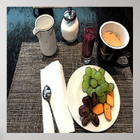 Fruta y café