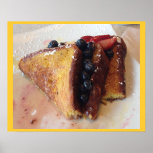 Póster Fruta y tostada francesa