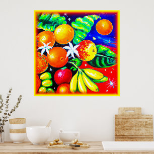 Póster Frutas asombrosas Starry Sky. ¡Hazte con una en Za