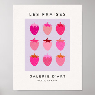 Póster Frutas De Las Fauras 03 De Fruta De Fresas Púrpura