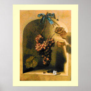 Póster FRUTAS DE TEMPORADA -PROSPERIDAD crema marrón amar