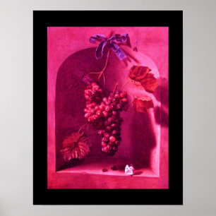 Póster FRUTAS DE TEMPORADA -PROSPERIDAD púrpura rosado