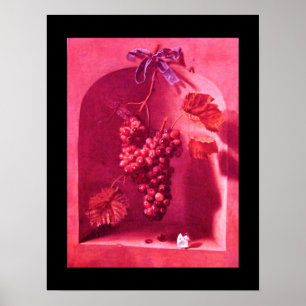 Póster FRUTAS DE TEMPORADA -PROSPERIDAD púrpura rosado