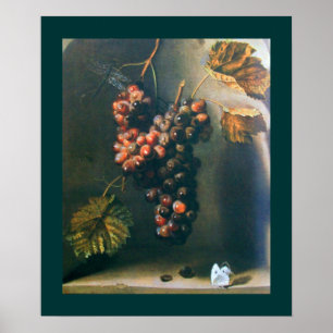 Póster FRUTAS DE TEMPORADA -PROSPERIDAD verde marrón amar